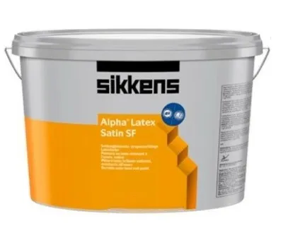 Produktbild von Sikkens Alpha Latex Satin SF, Weiß, Satiniert-glänzende Oberfläche, White, Auf Wasserbasis, Undurchsichtig, 5 m²/L