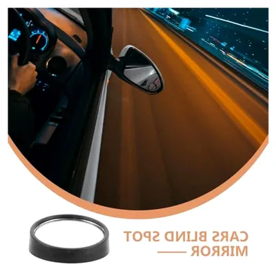 Produktbild von 2 Paar Totwinkelspiegel für Autos mit klarem Glas zur Überwachung des toten Winkels, einfache Montage in Schwarz
