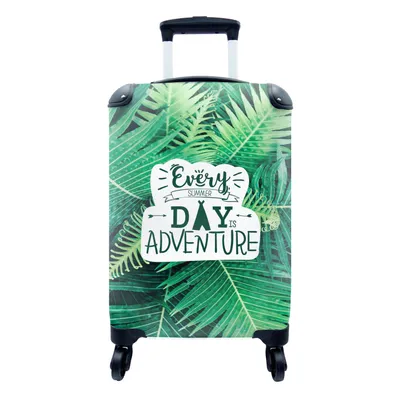 Produktbild von MuchoWow® Koffer Handgepäck Trolley Rollkoffer Kleine Reisekoffer mit 4 Rollen - Sommer - Zitate - Pflanzen - Cabin Size < 55x40x23 cm & 55x40x20 cm - Fotokoffer - Kabinenkoffer - Boardgepäck - Reise-Box - Reisekoffer - Reisegepäck - Koffer mit Bild - Trolley für Kinder