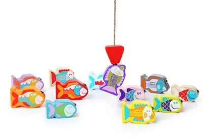 Image de Jeu de pêche en bois Jouets d'enfants Pêche Poissons Pêche à partir de 3 ans