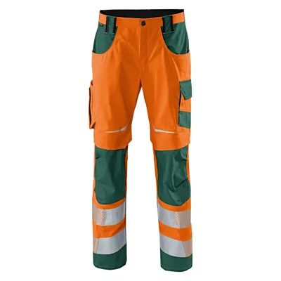 Produktbild von KÜBLER® unisex Warnschutzhose REFLECTIQ orange, moosgrün Größe 27