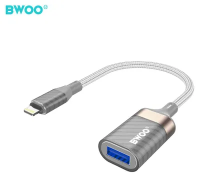 Zdjęcie produktu dla Bwoo Bz70 Adapter Lightning - Usb Szary
