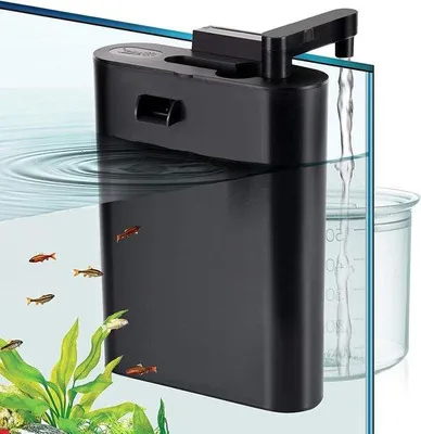 Productafbeelding van Famanu aquariumfilter, 227 liter per uur, voor waterverversing en filtratie - met sponsfilterbox