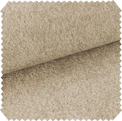 Productafbeelding van novely® MONIQUE fluweelzachte bouclé-veloursstof, moeilijk ontvlambaar, per meter (1 lineair meter) - Kleur: 14 zandbeige