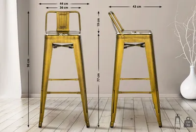 Produktbild von Barhocker Mason gold