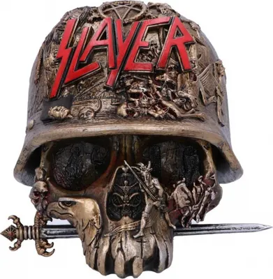 Produktbild von Slayer Totenkopf mit Eagle Helm als Aufbewahrungsbox 17,5 cm