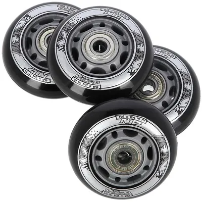Produktbild von Nils 64 + Abec 9 Schwarzer Laufradsatz