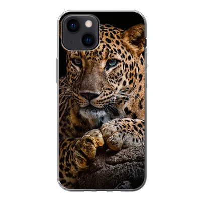 Produktbild von MuchoWow® Handyhülle Schutzhülle Hülle für iPhone 13 mini Wildtiere - Panther - Porträt - Schwarz - Tiere Silikon Softcase Handy Hülle - Softcase