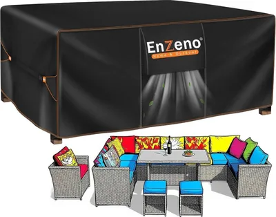 Image de Enzeno Couverture pour meubles de jardin 420D Oxford Tissu résistant à l'hiver 250x250x90cm