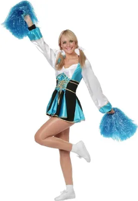 Produktbild von W4744-44-A schwarz-türkis Damen Cheerleader Tänzer Trikot Gr.44
