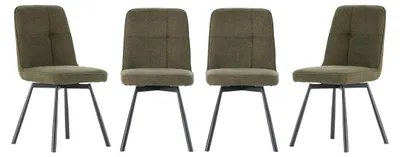Image de CALICOSY - Lot de 4 chaises pivotantes en tissu H85,5 cm - IONA