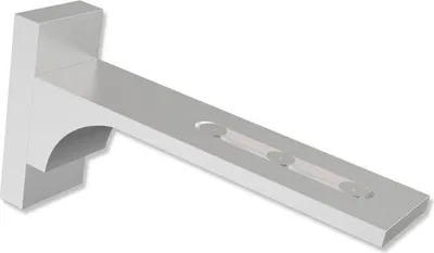 Produktbild von Interdeco Wandträger mit Abstand 6,5-11,5 cm / Wandwinkel als Langloch-Träger für Gardinenschienen Silbergrau, Typ Variax