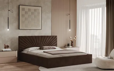 Obrázek produktu pro Postel BACOLI 180x200 hnědá s úložným prostorem