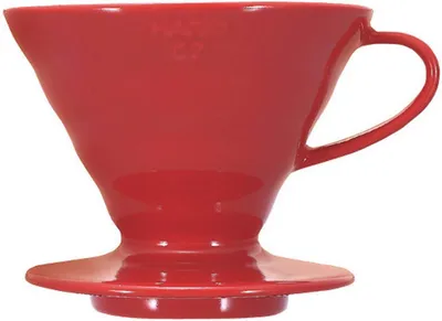 Produktbild von Hario VDC-02R V60 Kaffeefilterhalter Porzellan- Größe 02/1-4 Tassen, rot