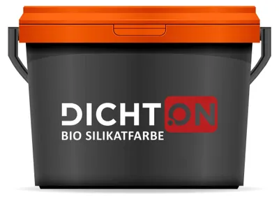 Produktbild von DICHTON  Silikatfarbe innen 1l Weiß Innensilikatfarbe - Wandfarbe, Mineralfarbe für Beton, Gips, Putz, Raufaser in Bad, Küche, Garage - D.45W