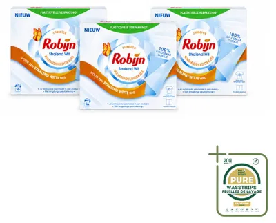 Produktbild von 3 x Robijn Classics Wasmiddelstrepen Stralend Wit - Vorratspackung - 3 Stücke