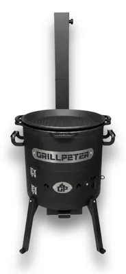 Produktbild von Utschak Set Asamat mit Schornstein Kazan 15 Liter Gusseisen mit Grilldeckel, KI-generiertes Bild
