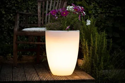 Produktbild von Beleuchteter Pflanztopf Shining Curvy Pot S (Solar)