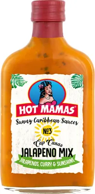 Produktbild von Hot Mamas Cap Canas Jalapeno Mix Sauce angenehme Schärfe 195ml