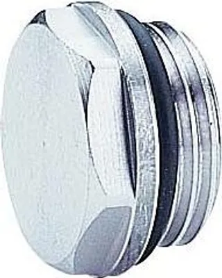 Image de Bouchon de radiateur 1/2" mâle, laiton chromé
