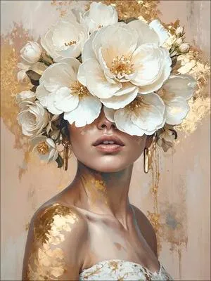 Produktbild von Leinwandbild Flowers On Her Head XII 57x77 cm