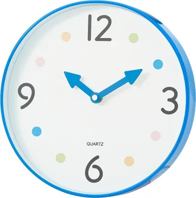 Obrázek produktu pro Dětské nástěnné hodiny SAFI, Ø 25 cm, modré