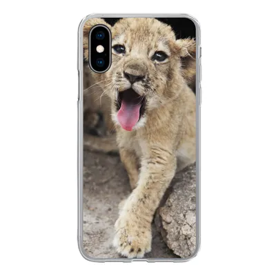 Produktbild von MuchoWow® Handyhülle Schutzhülle Hülle für iPhone X Jungtier - Löwen - Niedlich Silikon Softcase Handy Hülle - Handyhülle