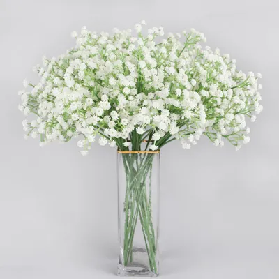 Image de Solidchoice - Fleurs artificielles de gypsophile, lot de 18, pour la décoration