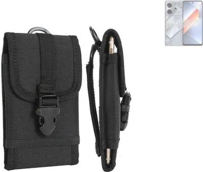 Produktbild von K-S-Trade Holster Handy Hülle kompatibel mit Tecno Pova 6 Neo Holster Handytasche Gürtel Tasche Schutz Hülle Robust Outdoor schwarz