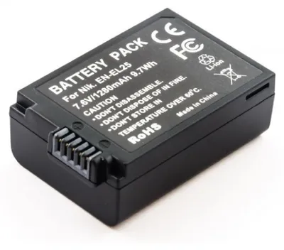 Produktbild von Akku für Nikon VFB12502 Li-Ion 7,6 Volt 1280 mAh schwarz