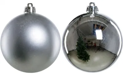 Produktbild von Trendline Weihnachtskugeln bruchfest, langlebig Ø 8 cm silber 6 Stück
