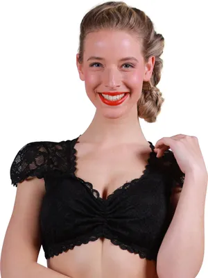 Produktbild von Dirndlbluse Tilde Spitze schwarz, Groesse:36