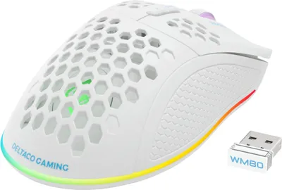 Image de Deltaco GAM-120-W Deltaco Gaming Maus USB, RGB, weiß