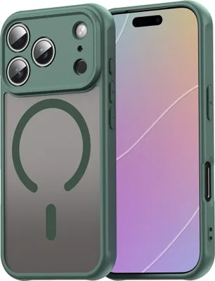 Produktbild von iPhone 17 Pro Hülle - Coverup Mattes transparentes Back Cover mit Kameraschutz - MagSafe Compatible - Grün