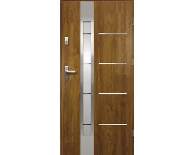 Obrázok produktu pre Vchodové dvere oceľové Luna S68 80 P zlatý dub otváranie von