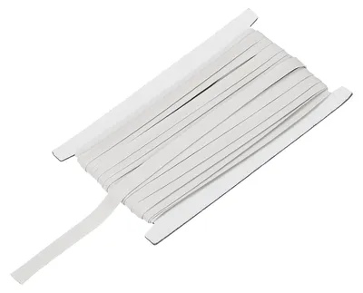 Schrägband 10 mm, doppelt gefaltet, 12 m, 100% Baumwolle, lichtweiß