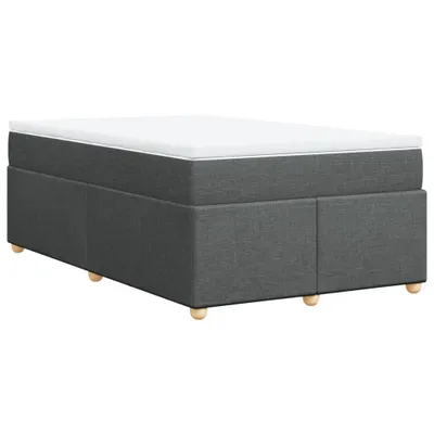 Obrázok produktu pre Boxspring posteľ s matracom, tmavosivá 120x190 cm, látka