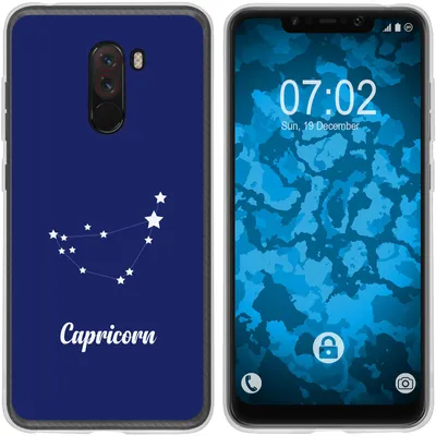 Produktbild von PhoneNatic Case kompatibel mit Xiaomi Pocophone F1 Silikon-Hülle SternzeichenCapricornus M7