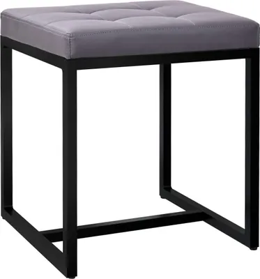 Obrázek produktu pro Zitpoef - Stolička - vysoká nosnost, průmyslový design | Barva: šedá | Materiál: Imitace kůže