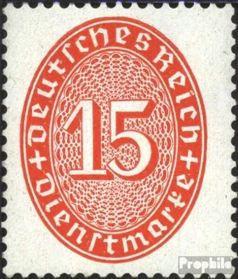 Produktbild von Briefmarken Deutsches Reich 1927 Mi D118 mit Falz Ziffern im Oval