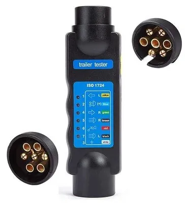 Zdjęcie produktu dla Tester przyczepy 7 pinowy 12V diagnostyka okablowania światła kempingowej