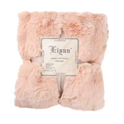 Produktbild von Kuscheldecke Wohndecke 160x200cm Doppelseitig Plüschdecke Warme Flauschige Decke Überwurfdecke Couchdecke Tagesdecke Sofadecke Blanket, Rosa
