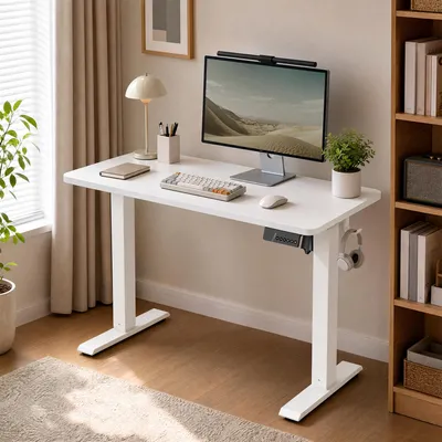 Produktbild von VASAGLE Höhenverstellbarer Schreibtisch, Schreibtisch Elektrisch Höhenverstellbar 80 x 50 cm, Stehschreibtisch mit 4 Memory-Tasten, Computertisch