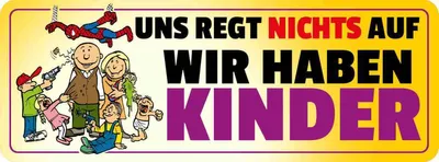 Produktbild von vianmo Holzschild 10x27 cm Uns regt nichts auf wir haben Kinder Kids Teens