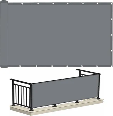 Image de Tissu d'ombrage imperméable - Gris foncé, dimensions 0,9 x 2 mètres