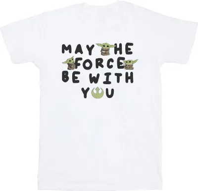 Produktbild von Star Wars - "The Mandalorian May The Force Be With You" T-Shirt für Herren BI52008 (XXL) (Weiß)