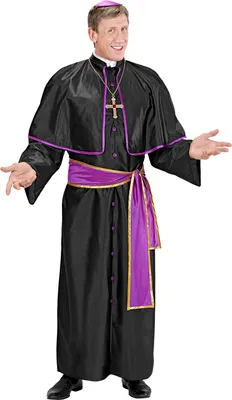 Produktbild von Kostüm Kardinal für Herren - Schwarz, Lila XL - 54/56