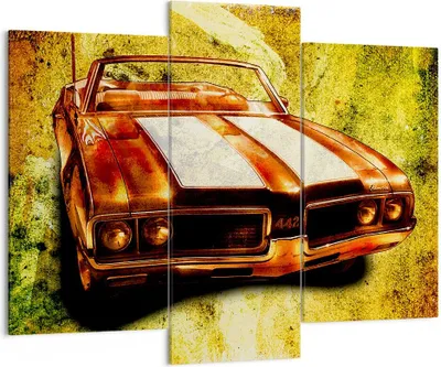 Produktbild von Bild auf Leinwand - Leinwandbild - Auto Geschwindigkeit Cabriolet - 130x100cm - Wand Bild - Wanddeko - Leinwanddruck - Bilder - Kunstdruck - Leinwand bilder - Wandkunst - CB130x100-0531