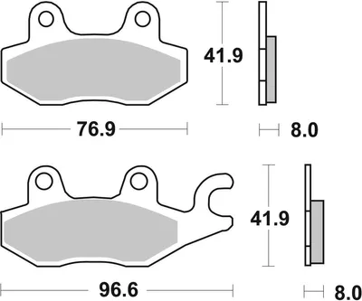 Produktbild von sbs Bremsbeläge Satz für YAMAHA MOTORCYCLES YBR 638HS