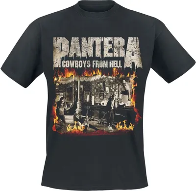 Produktbild von Pantera T-Shirt Herren Cowboys From Hell - Fire Frame schwarz L